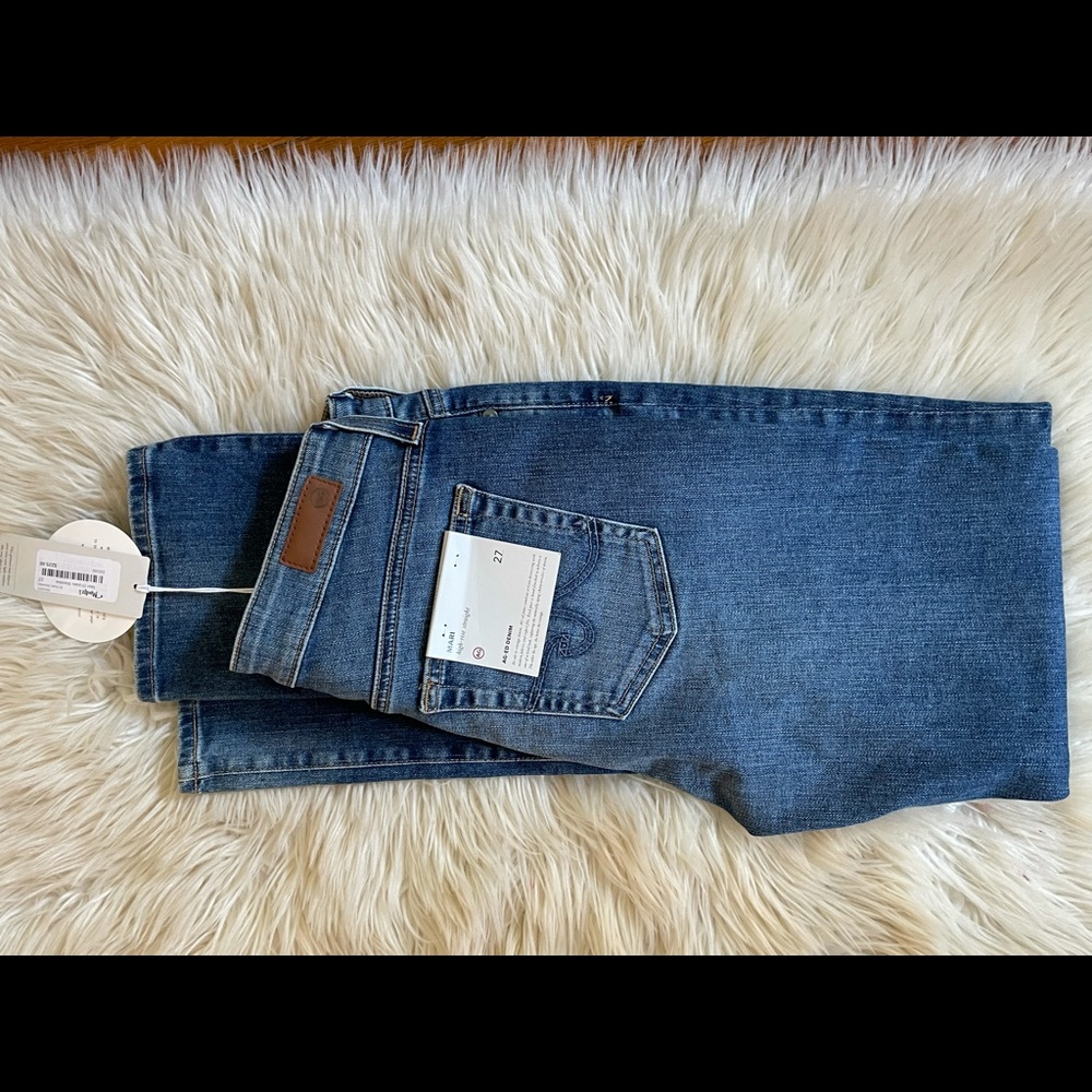 AG high-rise straight cut size 27 jeans. Never worn-tags attached.